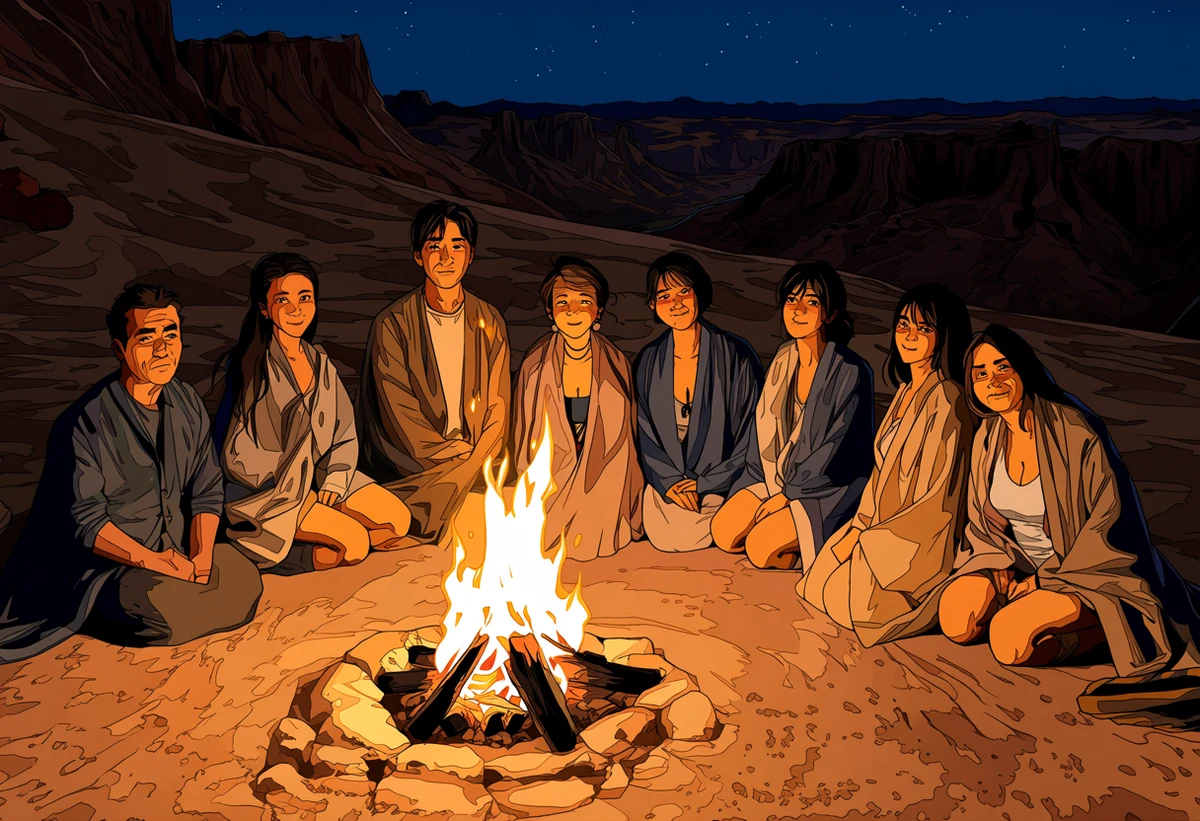 Desert Night Fire